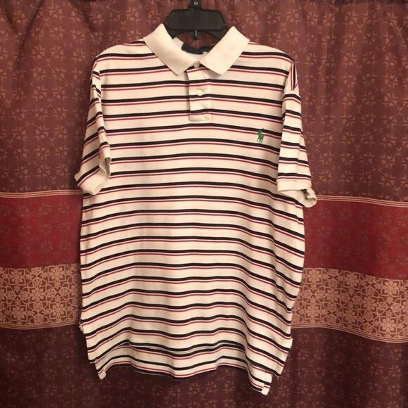 Ralph Lauren Polo Shirt red white blue green - Picture 1 of 6